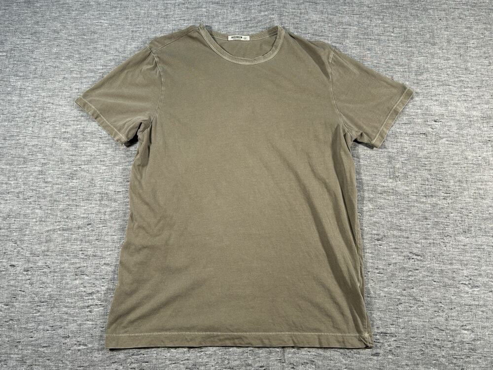 Buck Mason Shirt Mens Medium Green Short Sleeve Cotton BM11030.101 Made in USA